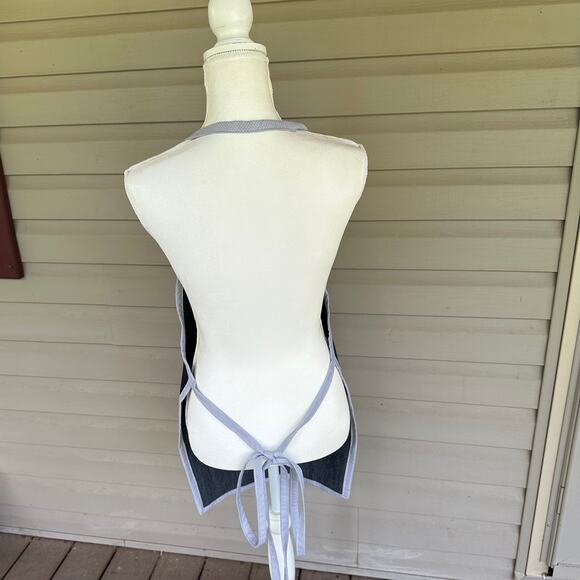 Handmade NFL Eagles Apron Recycled Denim Pockets - Picture 5 of 6
